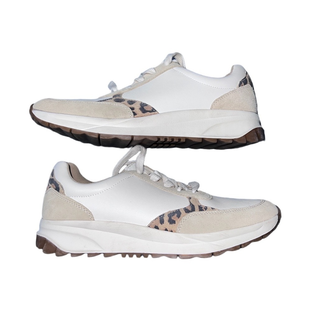 Naturalizer Women’s Sneakers White Beige Leopard Print Size 7 - Picture 7 of 9